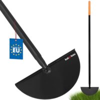 Rasenkantenstecher mit Metalstiel, 122cm Stahl Halbmond Kantenstecher Rasenschneider Grasnarben Entferner Rasenkantenschneider manuell Rasenabstecher Gartengeräte Kantenschneider für private und gewerbliche Rasenflächen