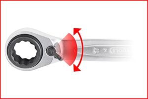 KS Tools 503.4565 4 in 1 GEARplus umschaltbar Doppel-Ratschenringschlüssel, 10x13x17x19mm - hochwertiges Heimwerkerwerkzeug mit vielseitiger Anwendungsbereiche