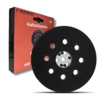 Klett Schleifteller Ø 125 mm, Schwarz, Mittelhart, 8-Loch, für Schleifpapier 125 mm, Zubehör für Exzenterschleifer und Teller-Schleifer