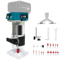 L1NXIXI Akku Oberfräse für Makita 18V, bürstenloser Motor, 6 Geschwindigkeiten, 30.000 U/min, Akku Oberfräsen Werkzeug für Handfräsen