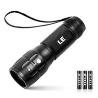 LE LED Taschenlampe Klein, extrem hell, zoombare Mini Taschenlampen, batteriebetrieben, wasserdicht, tragbar, für Kinder, Camping, Outdoor, Wandern, Notfälle