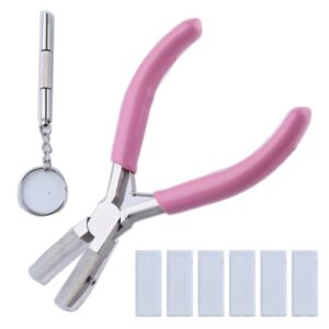 Hochwertige 5-Zoll-Doppel-Nylon-Backenzange mit Schraubendreher und Ersatzspitzen für professionelle Schmuckherstellung, Drahtglätter und Drahtwickelwerkzeug