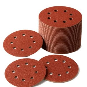 Lesnic 40 Körnung Schleifscheiben, 50 Stück, 125mm Schnellwechselscheiben, Klett-Schleifpapier für Elektroschleifer mit hoher Qualität und gutem Preis-Leistungs-Verhältnis