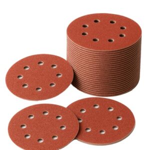 LESNIC 80 Körnung Schleifscheiben, 50 Stück, 125mm Schnellwechselscheiben für Elektroschleifer mit Klett-Schleifpapier, hohe Qualität und gutes Preis-Leistungs-Verhältnis