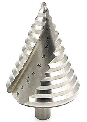 LESOLEIL-Stufenbohrer 6-60mm HSS Kegelbohrer Metall Scharfer Lochbohrer Präziser Kegelbohrer Spiralnut Schälbohrer für Metall Holz Kunststoff Silber