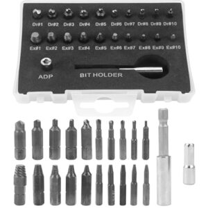 Schraubenentferner, Damaged Screw Extractor Set, Schrauben Ausdrehwerkzeug aus HSS 4241 für Beschädigte Schraube 2-12mm