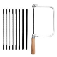 Laubsäge Set mit 8 Sägeblättern in verschiedenen Größen, perfekt für Holzbearbeitung, Metallschneiden und Dachstrebe-Dekorationen