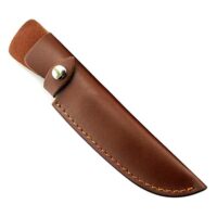 Leder-Messer in einer Leder-Scheide, Jagdmesser mit Leder-Scheiden, Universal-Messer in einem Taschen-Knife-Sheath, Fixed Blade Messer in einer Scheide