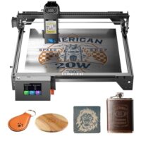 Laser Graviermaschine mit 20W Laserausgangsleistung und 3,5 Zoll Farb-Touchscreen für Metall/Glas/Holz Gravur