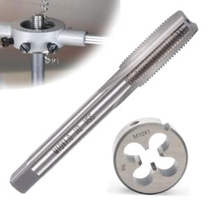 Hochwertiger Gewindenschneider für M10 x 1.0mm, HSS-Gewindebohrer mit hoher Verschleißfestigkeit und Schlagfestigkeit