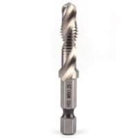 Hochwertiger M8 Gewindebohrer für Kunststoffe, Holz und Metalle, HSS-Material, selbstzentrierendes Design, einstufiger Bohren und Gewindeschneiden