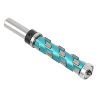 MNUPL 1 Stück 12 mm 1/2 Zoll Schaft Bündigfräser Vollhartmetall Spiral Top Lager CNC Fräser Kompressionsschnitt Schaftfräser Planfräser Holzfräser für Holzbearbeitung