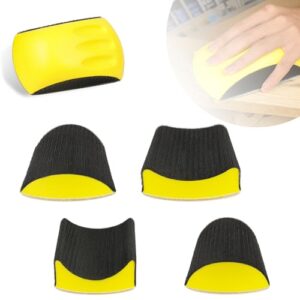 Manueller Schleifklotz aus PU-Material mit elastischem Griff und Klettverschluss, ideal für das Polieren und Feinschleifen von Holz.