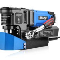 STAKO Magnetbohrmaschine ST-50PRO, tragbare Kernbohrmaschine für Metallbearbeitung mit Weldon 19 mm, Leicht 10 kg und Magnetkraft 16500 N