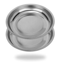 Zwei Magnet-Teller aus Edelstahl zur Aufbewahrung von Werkzeugen und Kleinteilen, Ø150mm, hochleistungsmagnetisch