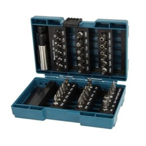 Makita Etui mit 37 Teilen für verschiedene Werkzeuge, wie Schraubendreher, Zangen und Hammer. Stabil und robust gebautes Etui für Heimwerker und Handwerker.