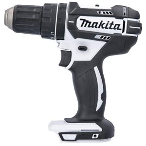 Makita DHP482Z Akku-Bohrer, 18 Volt LXT Technologie, weiß, professionelles Akku-Bohrsystem für Heimwerker und Handwerkerei