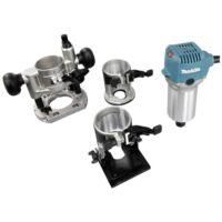 Makita RT0702CX2J Multifunktionsfräse 710 W inkl. Fräsmodule im MAKPAC - Robuste Aluminium-Gehäuse, kompaktes Design und Sanftanlauffunktion