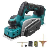 Automatischer Kabelloser Elektrohobel für Holzbearbeitung mit Makita 18V Akku, 82 mm Hobelbreite und Spantiefe 0–2 mm