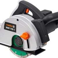 Meister Mauernutfräse 1700W, MMF1700-1 - Inkl. 2 Diamanttrennscheiben Ó 150 mm - Nutbreite bis 29 mm - 40 mm Schnitttiefe - Laser-Markierhilfe / Wandfräse mit Staubabsaugung / Schlitzfräse