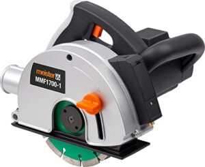 Meister Mauernutfräse 1700W, MMF1700-1 - Inkl. 2 Diamanttrennscheiben Ó 150 mm - Nutbreite bis 29 mm - 40 mm Schnitttiefe - Laser-Markierhilfe / Wandfräse mit Staubabsaugung / Schlitzfräse