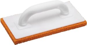 Hochwertiges Reibebrett für Maurer und Fliesenleger, ideal zur Massenverteilung und Glättung von Feinputz und Spachtelmassen, Schwammgummi-Belag, PU-Reibebrett