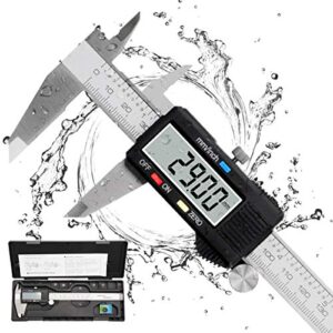 Digitaler Messschieber aus Edelstahl, 150 mm, spritzwasser- und staubdicht, mit LCD-Anzeige für den Haushalt und die Industrie