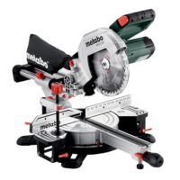 Metabo Kapp- und Gehrungssäge KGS 216 M - Leistungsstarkes Werkzeug für Heimwerker und Profis mit Precision Cut Line, Sägeblatt und Zugfunktion