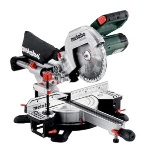 Metabo Kapp- und Gehrungssäge KGS 216 M - Leistungsstarkes Werkzeug für Heimwerker und Profis mit Precision Cut Line, Sägeblatt und Zugfunktion