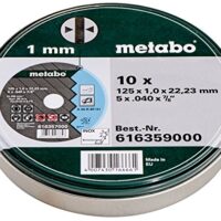 Trennscheiben für Edelstahlbearbeitung, Metabo Trennscheiben SP 125 x 1,0 x 22,23 Inox, TF 41 – 616359000, 10 Stück