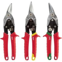 Blechscheren Triple Pack von Milwaukee, 3-teiliges Set für verschiedene Anwendungen, hochwertige Materialien und gute Haltbarkeit