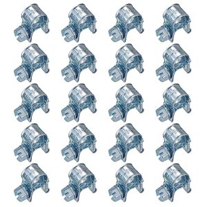 20 Stück Mini Schlauchschellen, verstellbar Rohrschellen, Klein Schlauchklemmen, Kraftstoffeinspritzung Gelenkbolzenschelle Schellen für Mini Kraftstoffleitungs Auspuffrohr Benzinrohr - 7-9mm