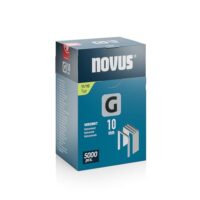 Hochwertige NOVUS TOOLS Flachdrahtklammern mit 10 mm Durchmesser und Rauheitsgrad 11/10, geeignet für Hammertacker und ideal zur Befestigung von Folien, Alu-Kaschierungen, Pappe und weiteren Materialien