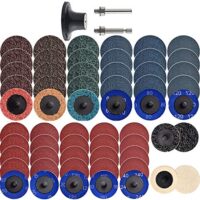 Bild eines Schleifscheiben-Sets mit verschiedenen Grit-Werten und Materialien, ideal für professionelle Werkstätten und DIY-Projekte.