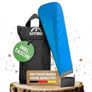 Professioneller Spaltkeil für Holz mit Tasche und Schutzkappe, extra scharf für sicheres und leichtes Spalten