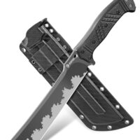Outdoor-Messerschmiede - Full-Tang-Sicherheitsmesser - 37,5cm großes Survival-Messer mit Scheide für Outdoor-Abenteurer und Bushcraft