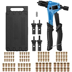 Professionelles Hand Nietzange-Set mit Mini-Nietmutternpistole und Werkzeugbox, ideal für Heimwerker und Profis.
