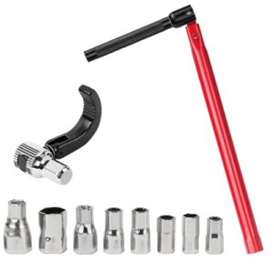 Multifunktionales Werkzeug für Badezimmerinstallation, Standhahn-Mutternschlüssel-Satz mit Kralle und Einsätzen für 8-17 mm Muttern
