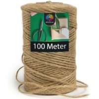 Bastelschnur aus Naturjute, 100 Meter lang, 2 mm dick, ideal für Makramee und DIY-Projekte