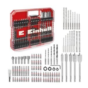 Umfangreiches Bit- und Bohrer-Set mit hochwertigen S2-Stahl-Artikeln, ideal für meisten gängigen Bohrfutter und Bithalter in handelsüblichen Akkuschraubern und Bohrmaschinen.