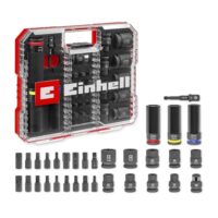Original Einhell Impact Stecknuss-Set 32-teilig mit Kraftbits und Stecknüssen für KFZ-Bereich