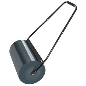 Gartenwalze mit Schmutzabweiser und Griff für Rasenroller und Gartenfräse, 57cm Breite, 32cm Durchmesser, Anthrazit