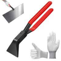 Falzzange für Bleche, 45° Abkantzange mit rutschfestem Griff und Handschuhen