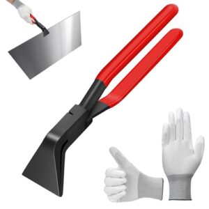 Falzzange für Bleche, 45° Abkantzange mit rutschfestem Griff und Handschuhen