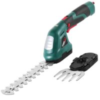 Elektroschneider für Gartenarbeiten, Akku-Grasschere mit 2 Messern, Strauchschere und 180° drehbarer Griff