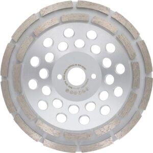 Hochwertiger Diamant-Schleiftopf für Beton und Bauwerkstoffe mit 180 mm Schleifteller und doppelreihigen Industriediamanten