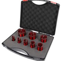 Diamant trocken Fliesenbohrer Set 8 teilig M14 Durchmesser 20mm, 25mm, 32mm, 35mm, 40mm, 50mm, 60mm und 68mm