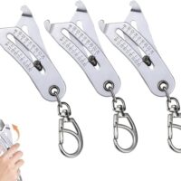 Portabler Präzisionsdrahtgrößenprüfer Keychain, Thread Size Verification Tool, Nut und Bolt Checker für schnelle und genaue Messungen auf Baustellen oder in der Werkstatt.