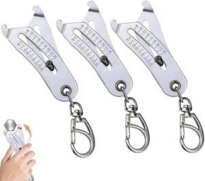 Portabler Präzisionsdrahtgrößenprüfer Keychain, Thread Size Verification Tool, Nut und Bolt Checker für schnelle und genaue Messungen auf Baustellen oder in der Werkstatt.