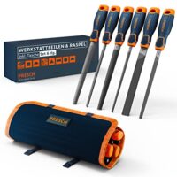 Professionelles Feilenset mit Metallfeilen und Holzraspel für verschiedene Materialien, ideal für Anfänger und Profis im Heimwerken und Handwerk